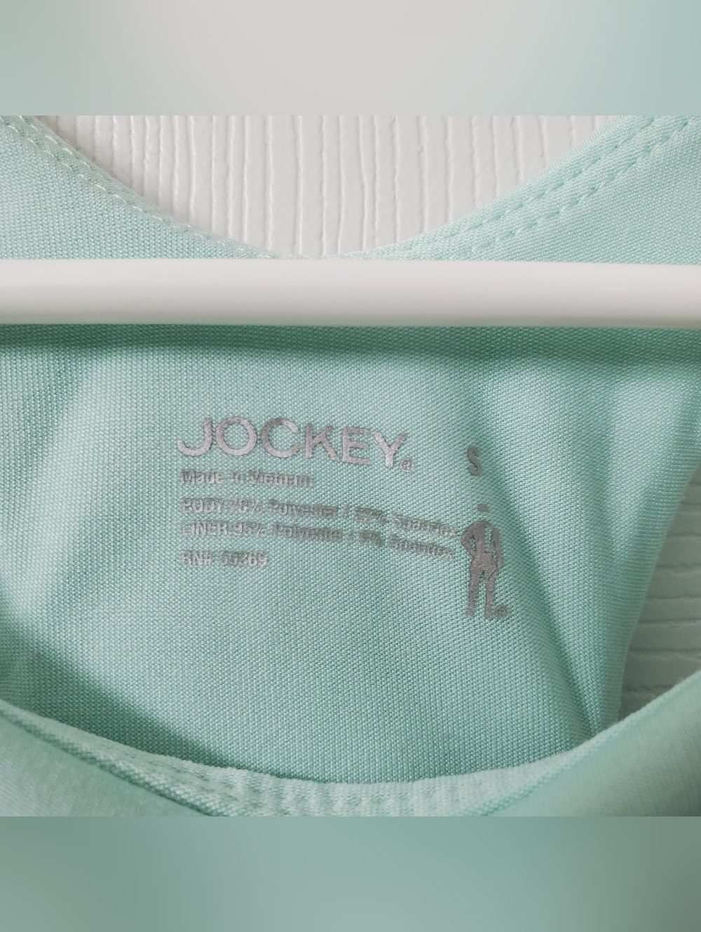 Jockey's Women's Active Crop Top Mint Green Sleeveless Athletic Top Small - Picture 4 of 4